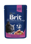 Brit Premium Wet Food Salmon & Trout for Adult Cats 80gm